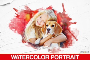 30 Watercolor Portrait Masks Photoshop