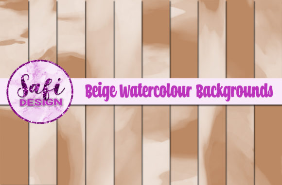 Beige Watercolour Digital Papers and Backgrounds
