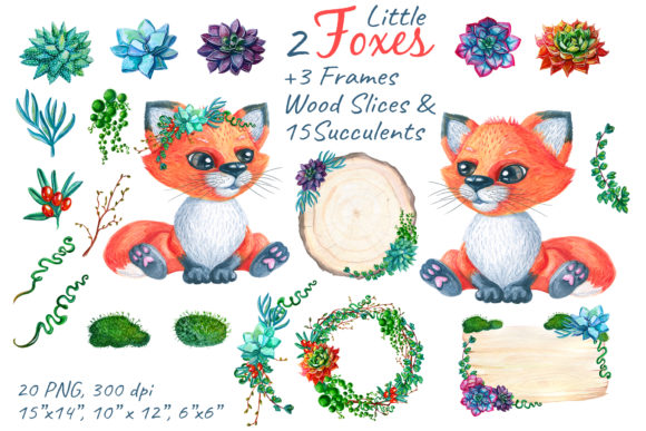 Fox Woodland Watercolor Nursery