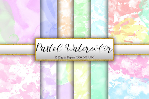 Pastel Watercolor Texture Background for Local Business Branding