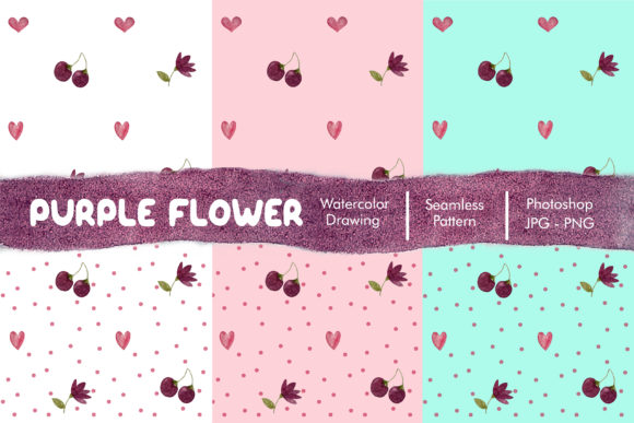 Purple Flower Watercolor Seamless Pattern Review for Real Crafting Projects