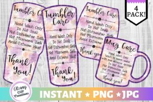 Tumbler Care Cards - Purple Watercolor