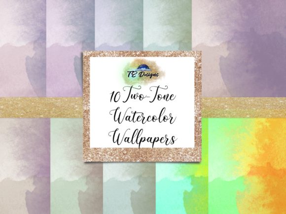Two-Tone Watercolour Wallpapers: A Versatile Background for Modern Branding