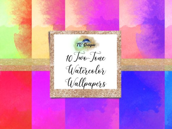Vibrant Two-tone Watercolour Wallpapers: A Creative Background Boost for Modern Brands