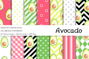 Watercolor Avocado Digital Papers