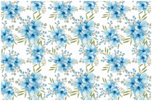 Watercolor Blue Flower Seamless Pattern Review for Crafters