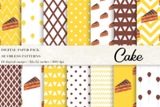 Watercolor Cake Digital Papers and Patterns