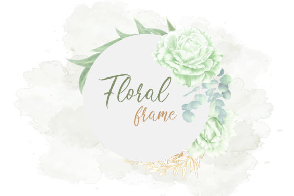 Watercolor Floral Frame with Foliage – A Print Template for Handmade Elegance