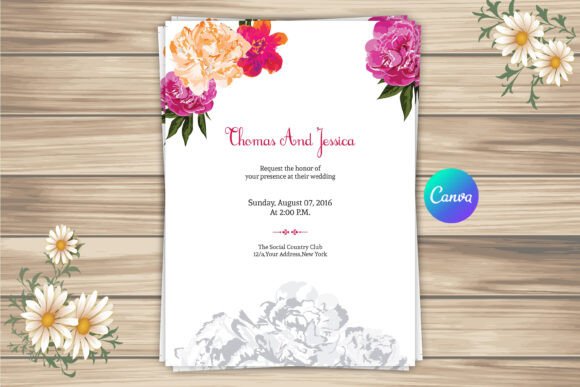 Watercolor Floral Wedding Invitation: A Design Asset That Elevates Print Templates