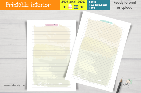 Watercolor Lined Beautiful Journal: A Design Asset for Kdp Interiors