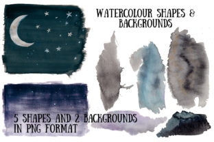 Watercolour Shapes and Backgrounds Textures